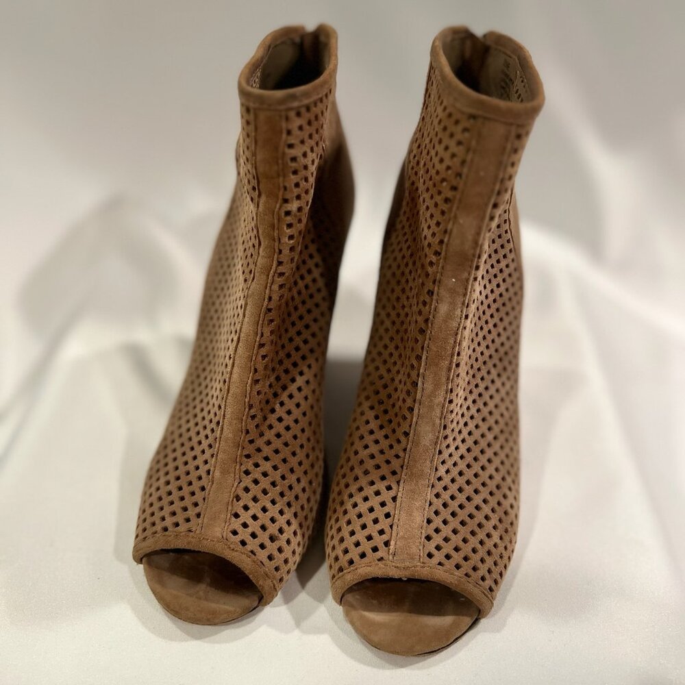 Taupe Wedge Ankle Bootie